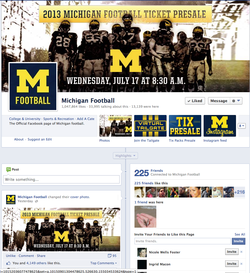 Michigan Football Season Ticket Presale | Creative Sports Design